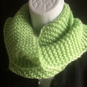 Knitted Scarf Bright Apple Green color